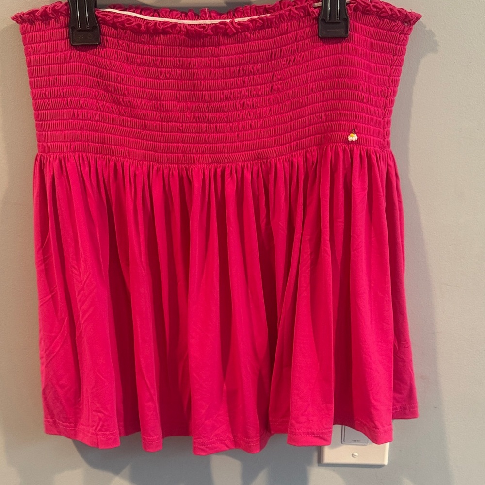 Natural Life Pink Smocked Women's Skirt with shorts under